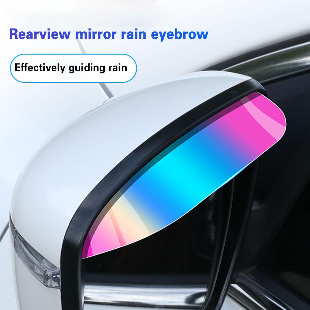 

Car Rearview Mirror Rain Eyebrow Visor Protector Blades Colorful Auto Eyebrow Cover Rain Universal View Car Rear Mirror I3x2