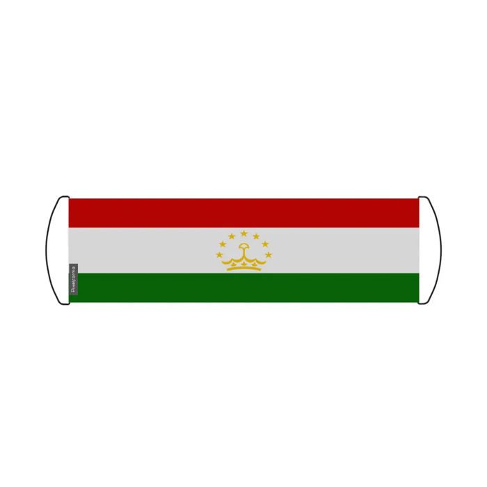Scrolling Banner – Flag of Tajikistan – 24 X 70 Cm – Polyester – Handheld Flag – Pixelforma