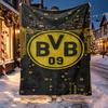 Borussia Dortmund Pattern Blanket for Home Decoration, Bed, Sofa, Car Travel, Camping, Suitable for All Seasons, Birthday Christmas Gift