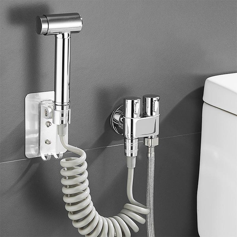 

Black/Chrome Bathroom Bidet Faucet Portable Wall Mounted Toilet Bidet Sprayer Cold Water Toilet Faucets Hand Held Bidet Kit