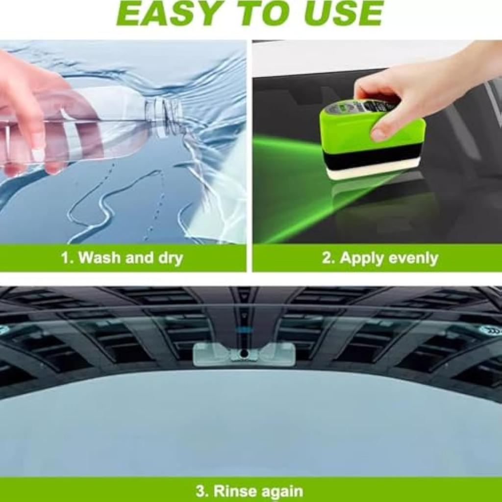 Debeidi Glass Cleaner, Debeidi Oil Film Cleaning Brush, Car Windshield Cleaner, Oil Film Cleaning Brush for Car Windows (1 pcs)