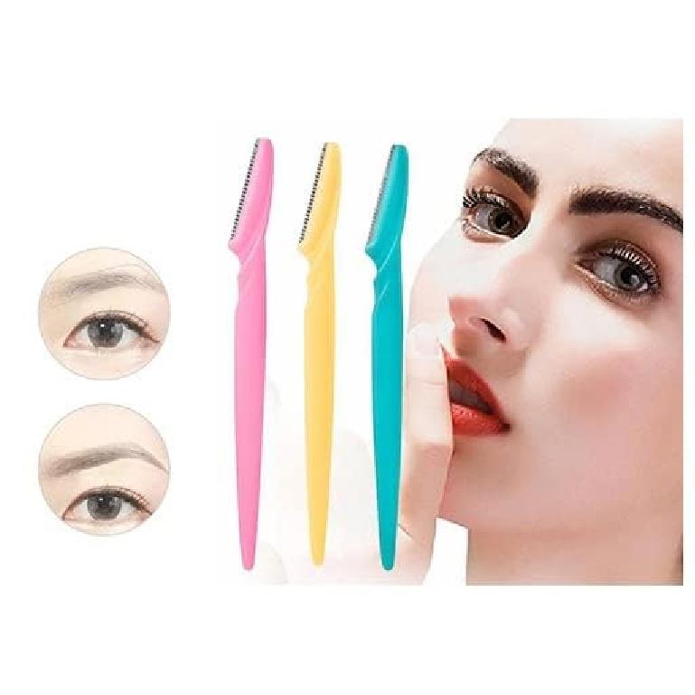 Generic Eyebrow Razor Set for Women, Dermaplaning Tool, Hair Trimmer and Shaver, 3 Count Chrome Razors
