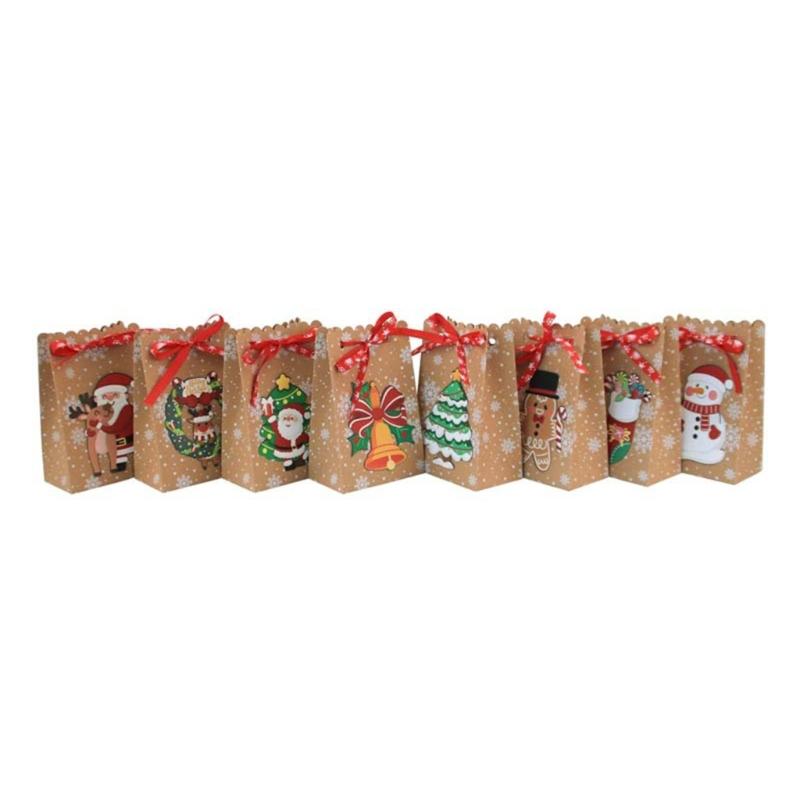 Christmas Candy Bags 24pcs Gift Wrapping Multipurpose Organizers Supplies for Children Adults Kid Girl Boys Birthday