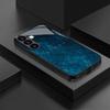 Blue Ocean Tempered Glass Phone Case Suitable for Samsung Galaxy S26 S25 S24 S23 S22 S20 FE/Ultra/Plus Shockproof Back Cover