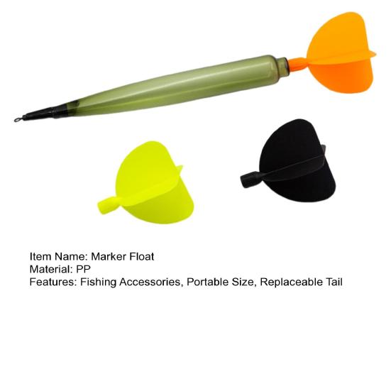 23.5CM/50G Carp Fishing Dart Marker Float with 3 Interchangeable Tails Water Depth Measuring High Visibility Vertical Positioning