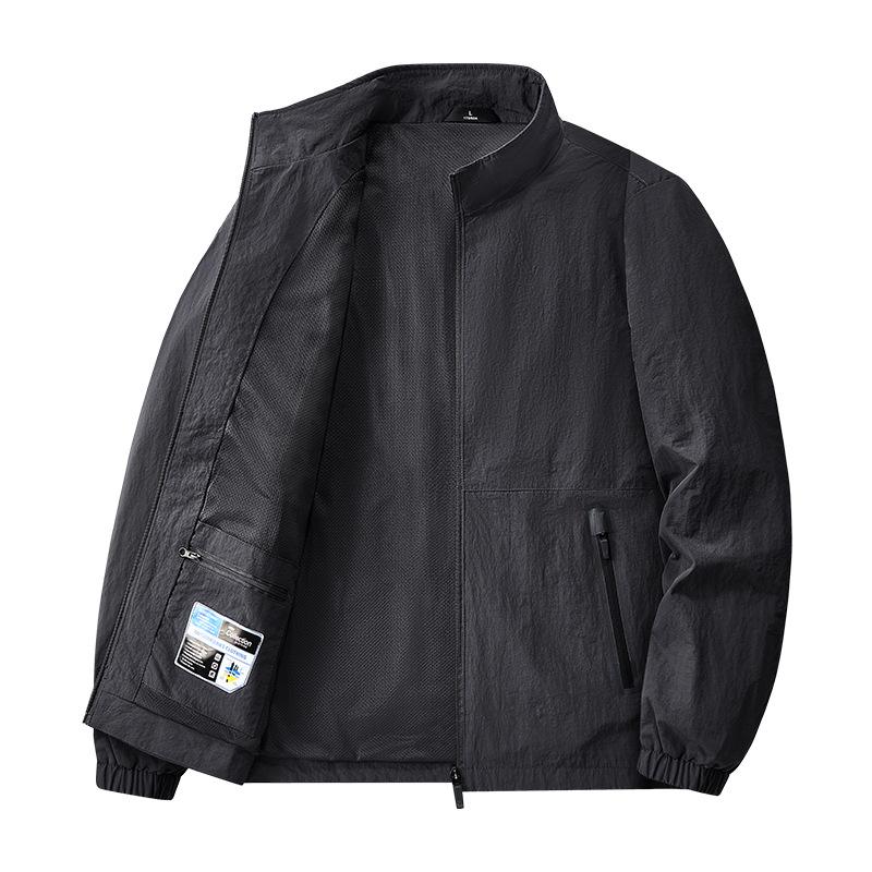 New Stand-up Collar Jacket Men's Loose Casual Men's Clothing Plus Size Trench Coat Top Coat Men's
