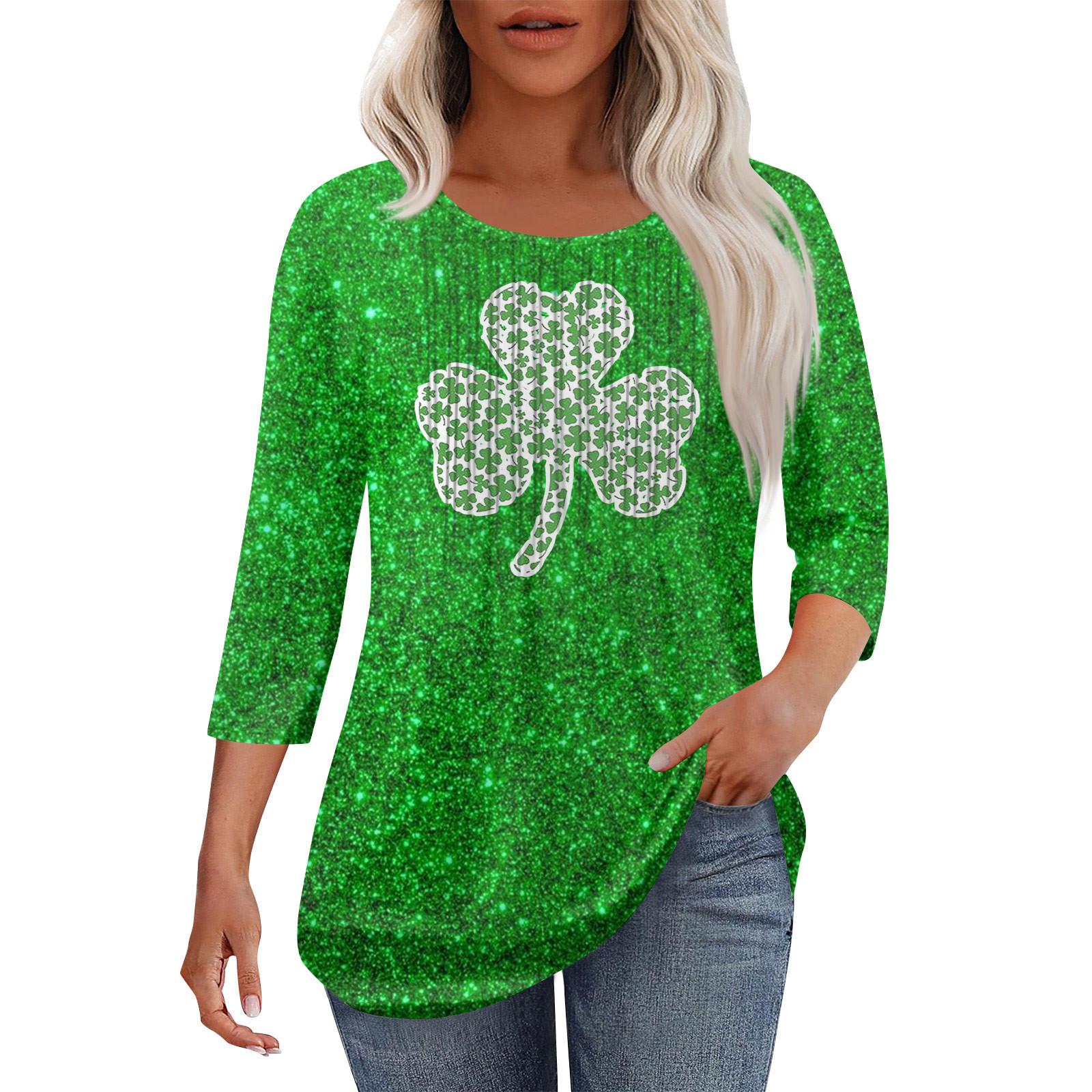 

Женская модная повседневная плиссированная футболка с круглым вырезом и рукавом семь четвертей L