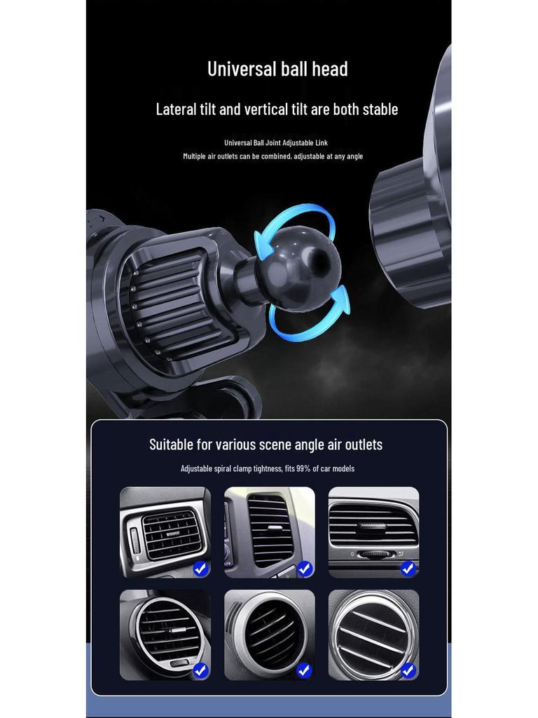 RGB Magnetic Wireless Car Charger & Phone Holder - 15W