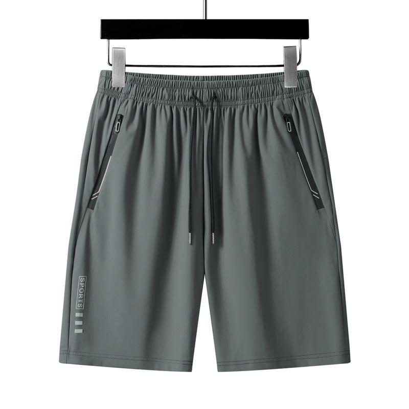 Sommer Korte Shorts for Menn, Sport og Casual Løping, Pluss Størrelse Iskald Silke Hurtigtørkende Strandbukser