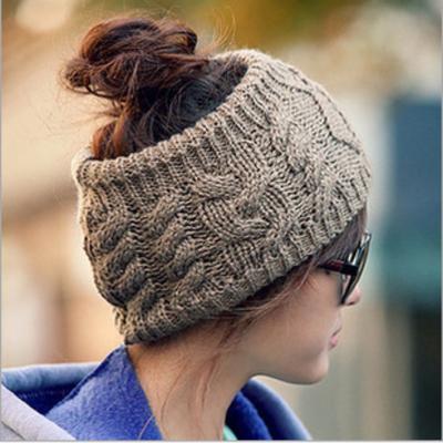 Autunno e Inverno, Senza Tetto, Maglia Torciglioni Fritti, Cappello di Lana, Fascia per Capelli, Fascia Calda