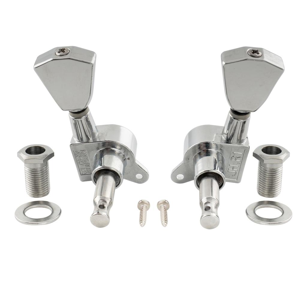 Musiclily Pro Keystone Metal Style Tuners for Chrome Keystone Buttons 3+3 LP,