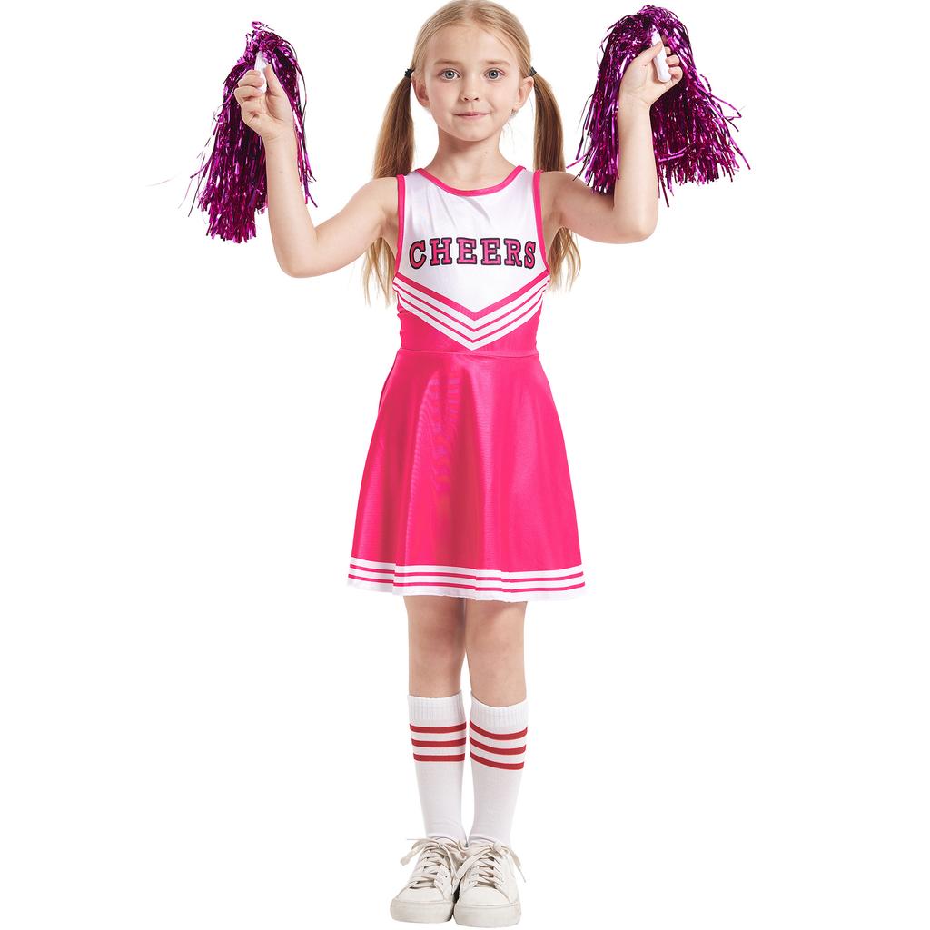 Children's cheerleading costumes, kindergarten baby girl cheerleading costumes, stage performance school cheerleading costumes