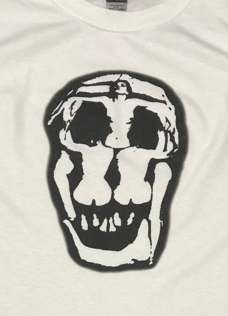 Dali Skull surrealism art white t-shirt any size, Unisex M