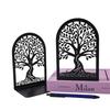 Tree Of Life Retro Decorative Bookends For Heavy Books Black Tree Metal Bookends Desk Organizer Library Stationery Accessories