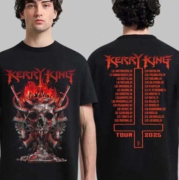 Kerry King North American Tour 2025 Skull Blast ITIN Two Side T-Shirt Size S-5XL Unisex T-Shirt S