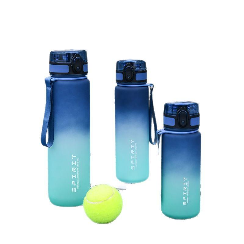 Water Bottlelogo Direct Drink Matte Gradual Change Color Water Cup Male and Female Students Carry Sports Plastic Cup