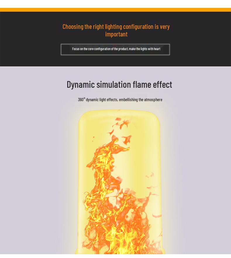 LED-Fackel-Glühbirne mit Schwerkraftsensor für Halloween-Außendekoration