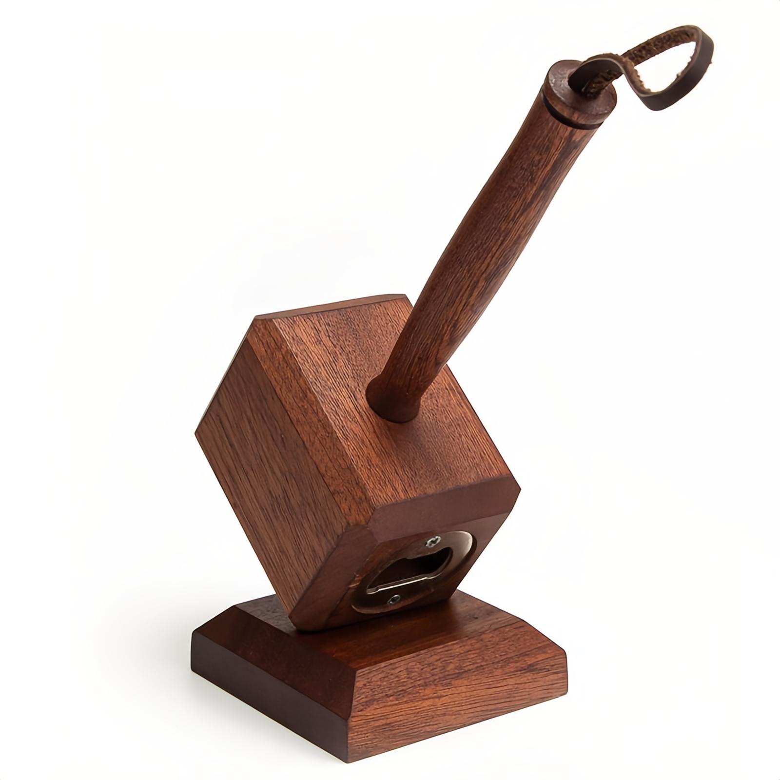 

Домашняя открывалка для пива Креативная открывалка-молоток Домашнее украшение Открывалка для напитков Деревянная открывалка для бутылок