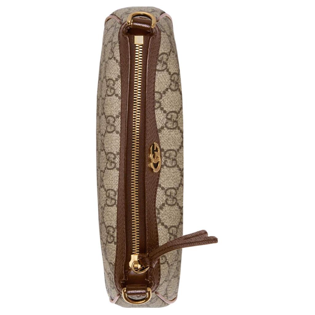 Gucci Ophidia GG Mała torebka Beżowa/Hebanowa Supreme Damskie Torby na ramię Beżowy 735132-FABLE-9442