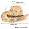 with Vintage Decorative Bands Beach Sun Hat Wide Brim Western Cowgirl Hat Cowboy Hat  for Holiday