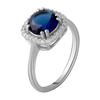 Bague en argent avec nano saphir 1.472ct (2006923) 2.61 gr. 925 échantillons