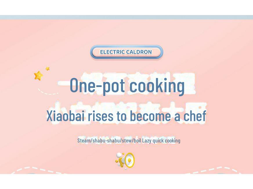 Multifunktionaler Elektroherd: Dämpfen, Kochen und Braten – Perfekt für Wohnheime und kleine Haushalte