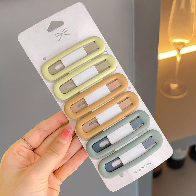 Morandi Series Heart Bang Clips - Versatile Hair Accessories for Women