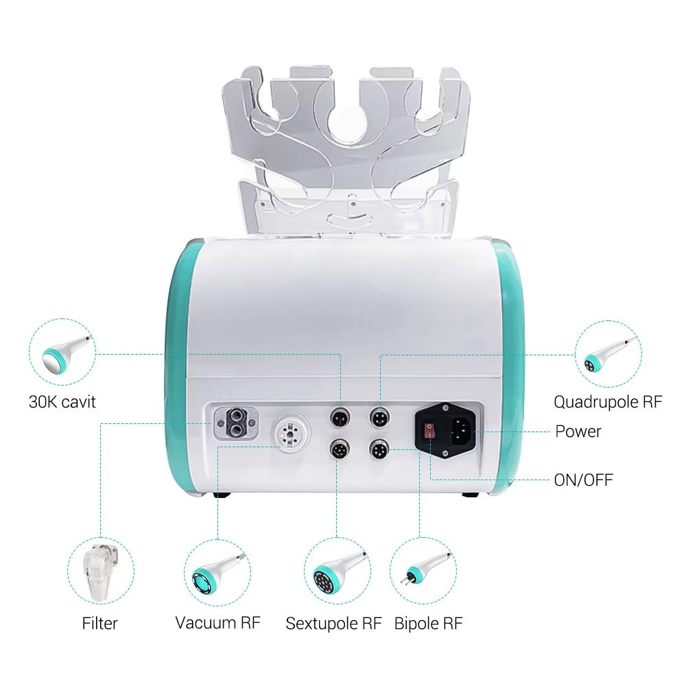 5 IN 1 40k/80k Ultrasonic Cavitation Machine RF Vacuum Body Shaping System Beauty Salon Professional Equipment