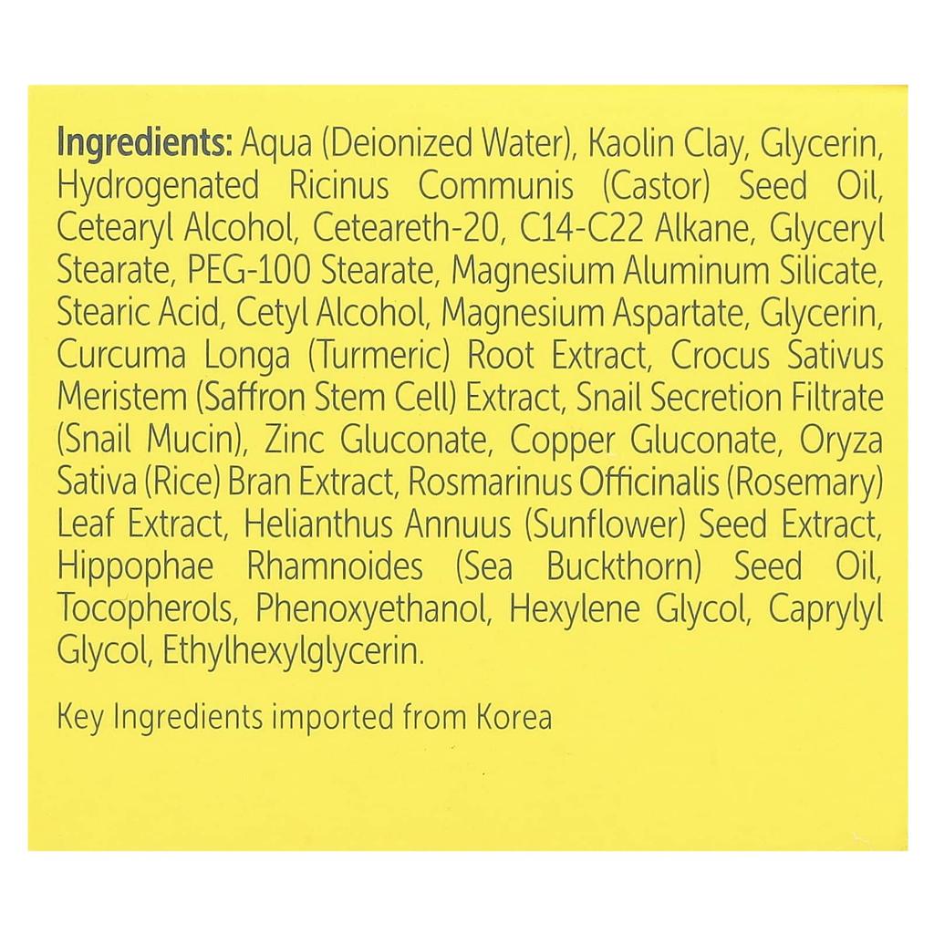 Snail Mucin & Turmeric Anti-Aging Beauty Mask, 60Ml(2Fl Oz)
