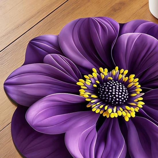 Mata do suszenia naczyń Realistyczne wzory kwiatowe Ziemia okrzemkowa Szybkoschnąca mata Absorbująca Mata termoizolacyjna na blat kuchenny Stół jadalny