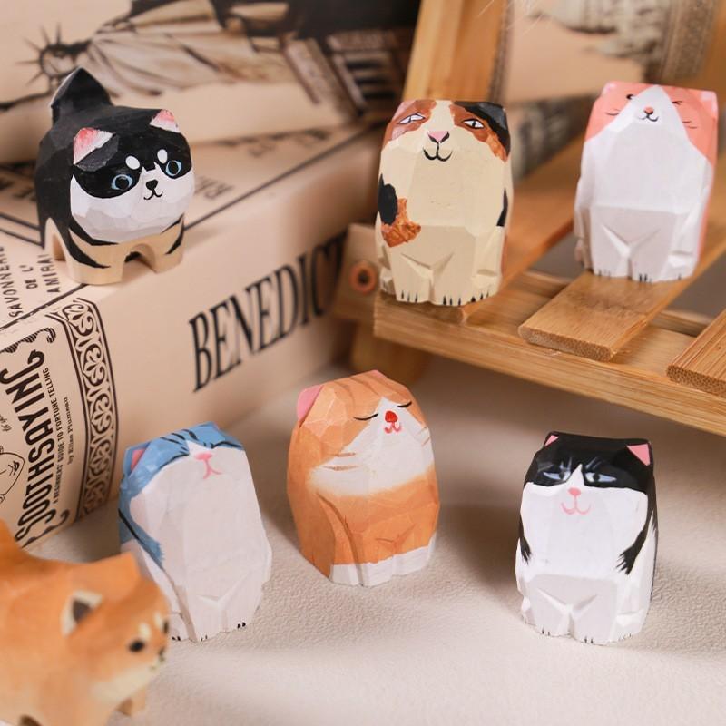 Wooden Shiba Inu Handcrafted Figurine Gift For Home Decor And Collectors