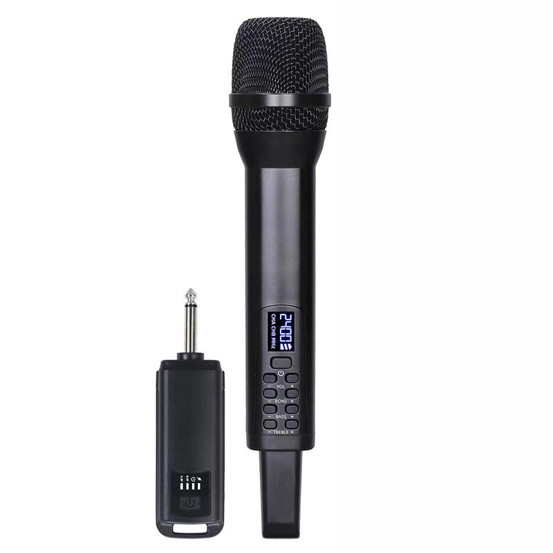 

LangSheng 2.4GHz Wireless Microphone with Reverb for Professional Stage and Karaoke Performances. Chinese Manual