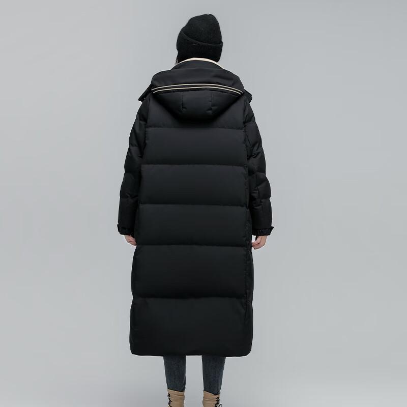 Xuezhongfei Damen 2025 Winter 90% Daunen Langer Pufferparka mit Kapuze