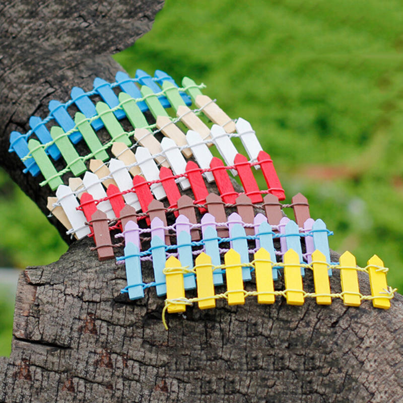 Holzzaun Palisade Miniatur Feengarten Haus Häuser Dekoration Mini Handwerk Mikro Landschaftsbau Dekor DIY Zubehör