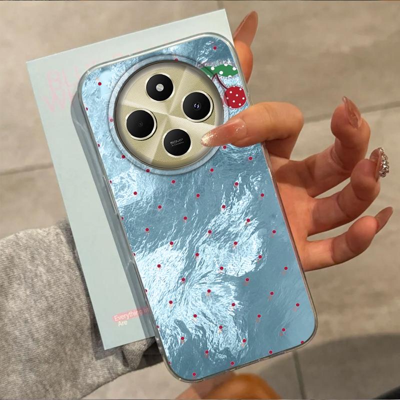 Cute Fruit Cherry Butterfly Girls Women Phone Case For Xiaomi Poco X3pro X5 M6 X6 X3 NFC M5s M6 Pro C75 C61 Bumper Fundas Cover