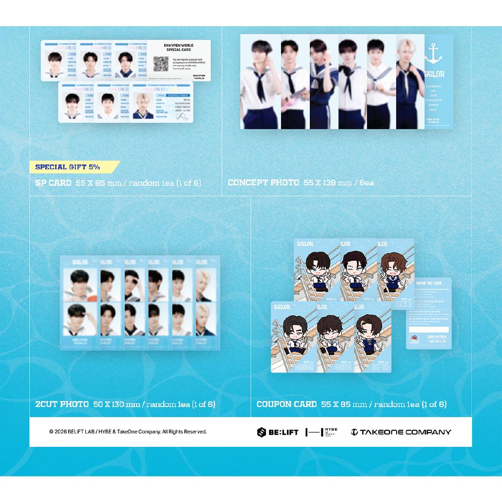 Pre-order ENHYPEN World Coupon Card Collection SAILOR Basic Ver.