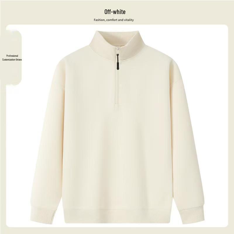 Unisex Trendy Casual Half-Zip Stand Collar Hoodie