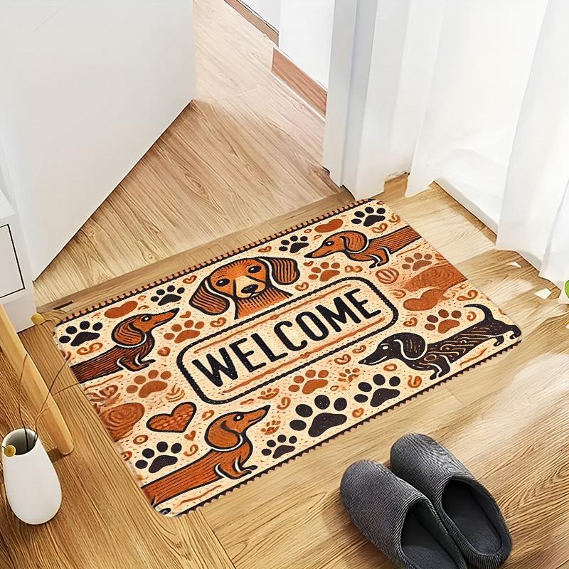 1PC Duchshund Welcome Home Door Mats Kitchen Rugs Non-Slip Pop arts Living room Rugs Bath Mat Carpet for Home Sink Laundry Decor