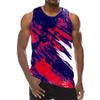 Multi Color 3D Print Tank Top For Men Summer Sports Gym Fitness Sleeveless Vest Tops Art Psychedelic Pigment Pattern T-shirt