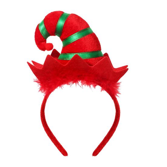 Hair Hoop Cute Christmas Santa Elf Hat Children Adult Headband Gifts Cosplay Costume for Party