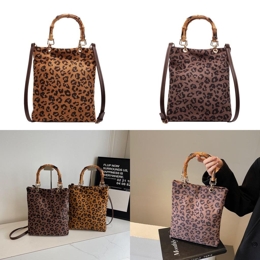 Stylish Vintage Leopard Print Tote Bag For Women With Versatile Design For Daily Use