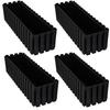 Balcony Flowerpot Box for Railing Rustic Anthracite 60 Cm 4 PCS