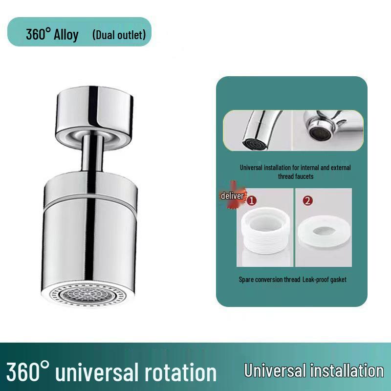 Universelle Anti-Spritz-Küchenarmatur-Verlängerung mit Druckbeaufschlagtem, Drehbarem, Filterndem Auslauf