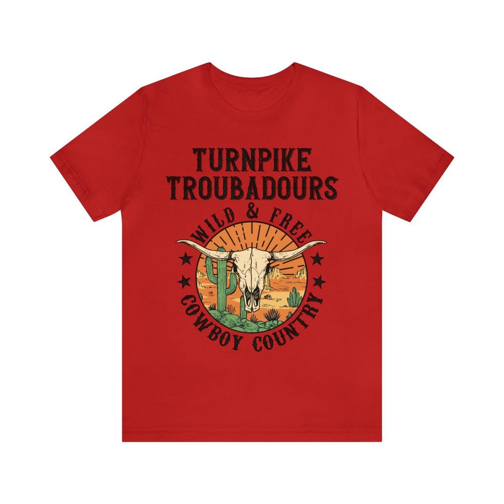 Винтажная футболка Turnpike Troubadours, плотный хлопок, красная, унисекс, все размеры, LI1623 XXXL