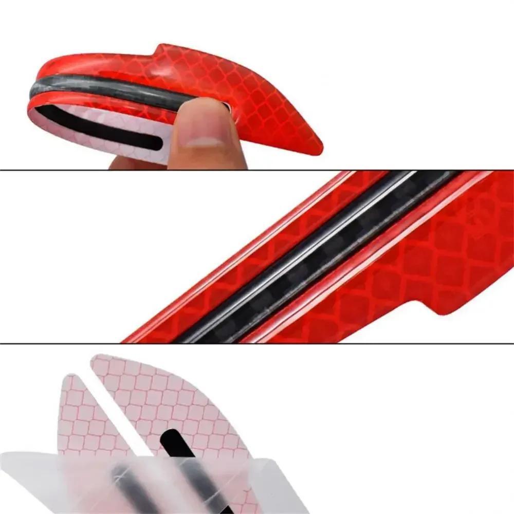 2PCS Car Reflective Sticker Car-styling Rearview Mirror Sticker Safety Warning Reflective Sticker Car Strip Stickers Exterior