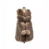 Fur Vest Women's New Autumn and Winter Warm and Environmentally Friendly Fur Imitation Black Tip Fox Hair Diamond Buckle Hairball Decorative Vest