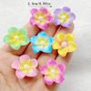 10Pcs New Cute Resin Cartoon Colorful Flowers Series Flat Back Scrapbooking DIY Jewelry Craft Decoration Accessories