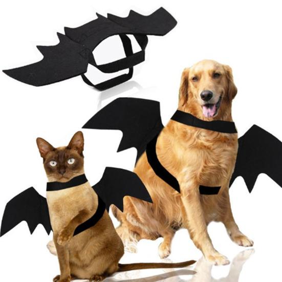Cat Bat Wing Pet Cosplay Bat Costume Felt Dog Cat Bat Wings Apparel for Halloween Party Dress Up Accessory