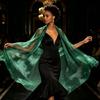 High-end dinner Eugen yarn silk scarf shawl long scarf versatile party with European and American fashion long silk scarf