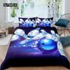 Bowling Duvet Cover Polyester Sport Competition Quilt Cover Sports Games Starry Sky Blue Line Bedding Set Double Queen King Size